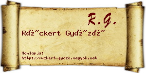 Rückert Győző névjegykártya